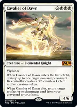 Cavalier of Dawn Core Set 2020 / M20 NM White Mythic Rare MAGIC CARD ABUGames - Image 1