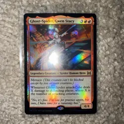 Ghost Spider Gwen Stacy 0014 FOIL Spider Man MTG Magic The Gathering Card NM - Image 1