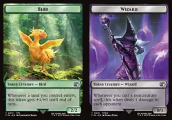 MTG Final Fantasy TOKEN Bird #0017 Wizard (((#0015))) PLAYSET 4X X4 - Image 1