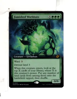 MTG SkeenAB Famished Worldsire BORDERLESS FOIL from EOE. NM. - Image 1