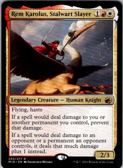 Rem Karolus, Stalwart Slayer R Innistrad: Midnight Hunt 235 NM - Image 1