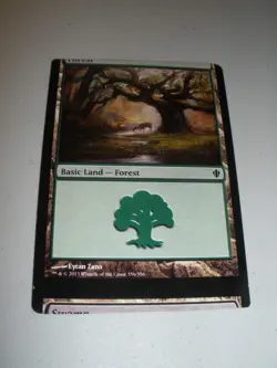 MTG Magic Miscut Misprint Forest / Swamp x1 Commander 2013 NM - Image 1