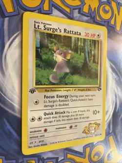 Pokemon TCG Lt. Surge's Rattata Gym Challenge 85/132 Regular Unlimited Common NM - Image 2