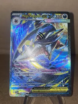Pokemon TCG Phantasmal Flames Mega Sharpedo ex SIR 127/094 - Image 1