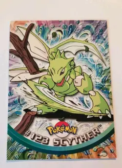 2000 Topps Pokemon TV Animation Edition Series 3 Scyther #123 Blue Logo - Image 1