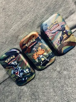 LOT 3 Pokemon TCG Vibrant Paldea Mini Tins NEW FACTORY SEALED w/Boosters Inside - Image 1