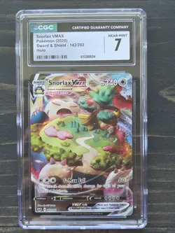 SNORLAX VMAX 2020 POKEMON SWORD & SHIELD RARE HOLO 142/202 PSA 7 Q5571 - Image 1