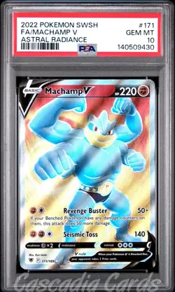 PSA 10 Machamp V Full Art 171/189 Astral Radiance Pokemon - Image 1