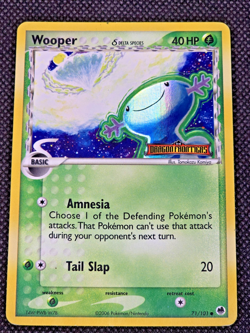 Wooper 71/101 EX Dragon Frontiers Stamped Reverse Holo Pokemon Card LP - H2 - Image 1
