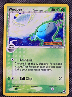 Wooper 71/101 EX Dragon Frontiers Stamped Reverse Holo Pokemon Card LP - H2 - Image 2