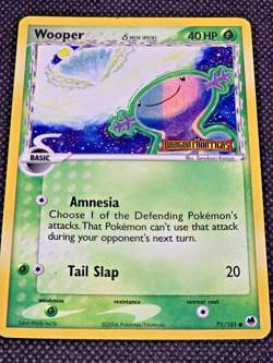 Wooper 71/101 EX Dragon Frontiers Stamped Reverse Holo Pokemon Card LP - H2 - Image 3