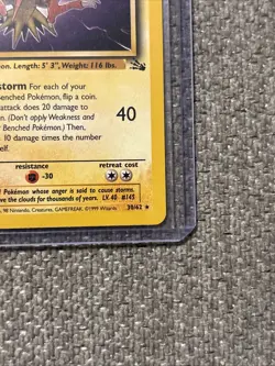 Pokemon TCG Zapdos Fossil 1st Edition Non-Holo Card 30/62 - Image 2