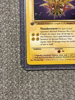 Pokemon TCG Zapdos Fossil 1st Edition Non-Holo Card 30/62 - Image 5