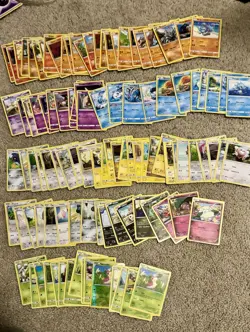 225 Pokemon Cards, 185 Pokemon Sleeves, Collectors Tin, 2 Deck Box - Image 1