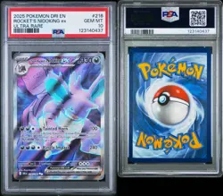 2025 POKEMON DRI EN-DESTINED RIVALS ULTRA RARE TEAM ROCKET'S NIDOKING EX PSA 10 - Image 3