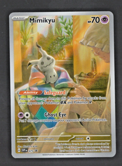 Pokemon TCG Mimikyu SVP075 Paldean Fates Black Star Promo Full Art Holo NM/MT - Image 1