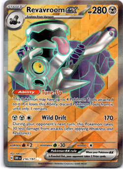 Pokemon TCG Revavroom ex 216/197 Obsidian Flames Full Art Holo Rare Near Mint - Image 1