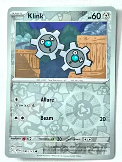 Klink 099/142 Reverse Holo Common Stellar Crown Pokemon Pack Fresh Near Mint NM - Image 1