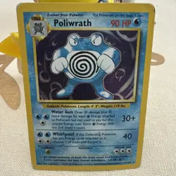 Poliwrath 13/102 Holo Base Set Unlimited DMG Pokemon Card - Image 1