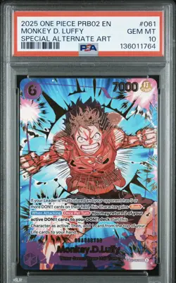 2025 One Piece Monkey.D.Luffy Eb02-061 (SP) The Best- Vol. 2 PSA 10 low pop - Image 1