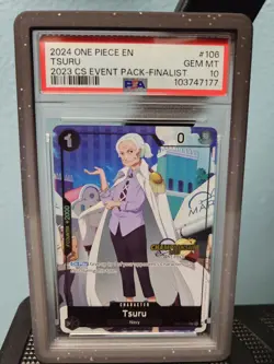 PSA 10 One Piece CS 2023 Event Pack Finalist Tsuru POP 34 Championship Promo - Image 1