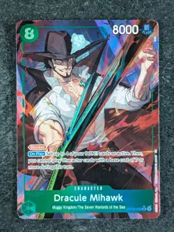 2025 One Piece DRACULE MIHAWK OP12-030 Legacy of the Master Alt. Art SR English - Image 1