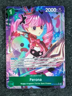 2025 One Piece PERONA OP12-034 Legacy of the Master Alt. Art Super Rare English - Image 1