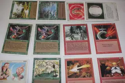 12x 3rd edition revised green reverse polarity white border magic cards MP - Image 1