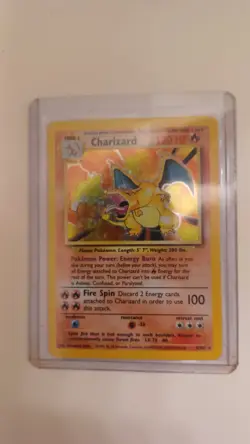 Pokemon TCG Charizard Base Set Holo Rare Card 4/102 Ungraded LP - Image 1