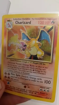 Pokemon TCG Charizard Base Set Holo Rare Card 4/102 Ungraded LP - Image 2