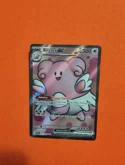 Pokemon TCG Blissey EX Twilight Masquerade Holo Rare Full Art Card 201/167 - Image 2