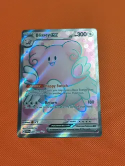 Pokemon TCG Blissey EX Twilight Masquerade Holo Rare Full Art Card 201/167 - Image 3