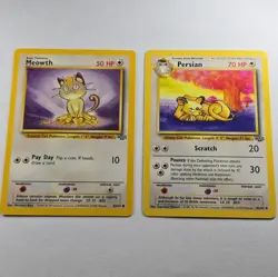 Pokemon TCG Jungle Meowth Card #56/64 & Persian Card #42/64 - Image 3
