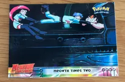 Meowth Times Two #23 Pokemon 1999 Topps Movie LP Pokemon Card - Image 1