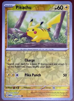 Pikachu 025/165 Cosmos Holo Costco Exclusive Scarlet & Violet 151 Pokemon Card - Image 1