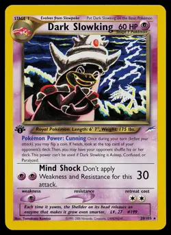 Pokemon Card - Dark Slowking Neo Destiny 20/105 Rare 1st Edition - Image 1
