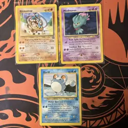 Lot Of 4 Vintage WOTC Pokemon Cards Hotmontop 37 Marill 29 Misdreavus 39 LP-NM - Image 1