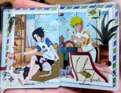 Naruto Uzumaki & Sasuke Uchiha Naruto Kayou PU-005 & PU-006 English Cards NM - Image 1