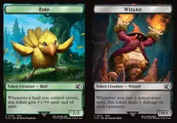 MTG Final Fantasy TOKEN Bird #0016 Wizard (((#0014))) PLAYSET 4X X4 - Image 1