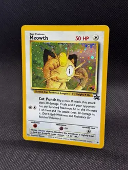 Meowth 10 Black Star Promo 2000 GameBoy Holo Rare WOTC Pokemon *Swrl On GB* - Image 2