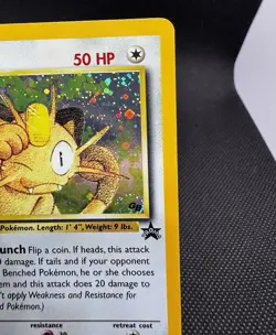 Meowth 10 Black Star Promo 2000 GameBoy Holo Rare WOTC Pokemon *Swrl On GB* - Image 4