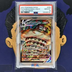 💎PSA 10 GEM MINT 2021 Pokemon Chilling Reign SANDACONDA VMAX #090 Full Art - Image 2