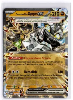 Cornerstone Mask Ogerpon ex 112/167 Pokemon SV06: Twilight Masquerade NM - Image 1