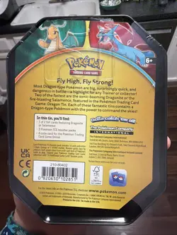 Pokemon TCG 2019 Dragonite Tin with 3 Booster Packs - New & Factory Sealed - Image 2