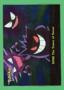 Episode 22 The Tower Of Terror Pokemon Blue Label Topps Holo - Image 1