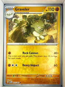 Graveler 075/165 Reverse Holo Pokemon 151 G MEW EN English - Image 1
