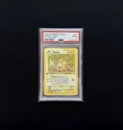 1999 POKEMON FOSSIL 1ST EDITION RAICHU - HOLO - 14/62 PSA 9 - Image 1