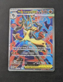 Pokemon TCG Mega Lucario ex 160/132 Me01: Mega Evolution Ultra Rare Holofoil NM - Image 1
