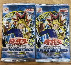 Yu-Gi-Oh 1st. Edition Blue Eyes White Dragon Asian English Booster Packs x2 4988602089899 - Image 1