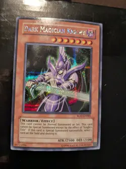 YU-GI-OH DARK MAGICIAN KNIGHT ROD-EN001 PRISMATIC SECRET RARE VG PROMO LP+ - Image 1